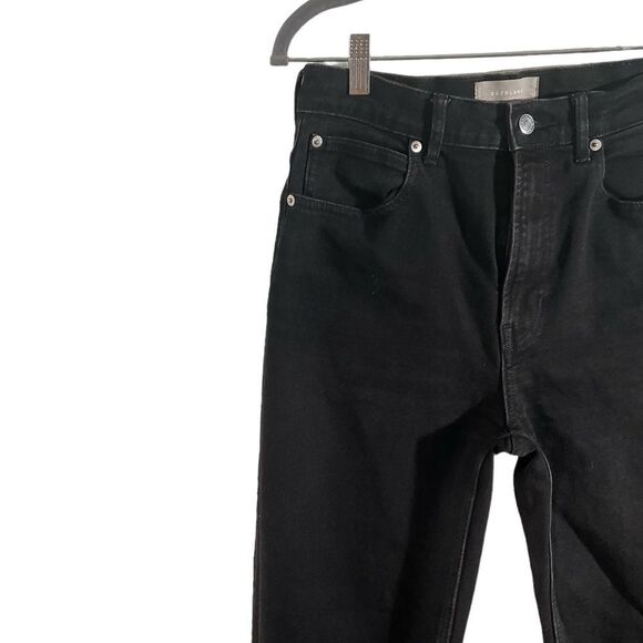 Everlane Women’s High Rise Slim Straight Ankle Jeans Size 27 Black Button Fly - Picture 2 of 14